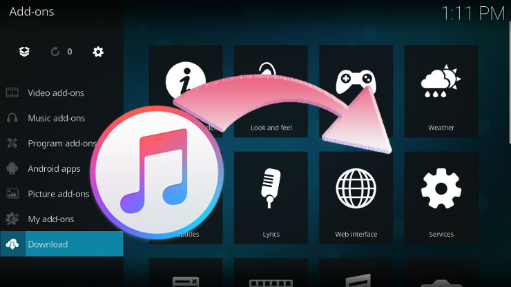 apple music on kodi