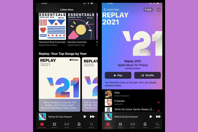 apple music replay iphone