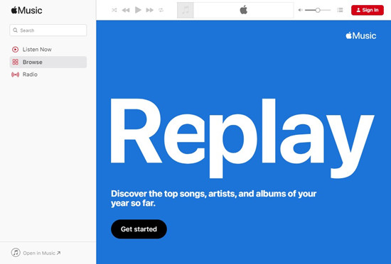 apple music replay web