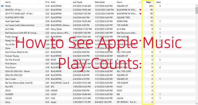 apple music stream count