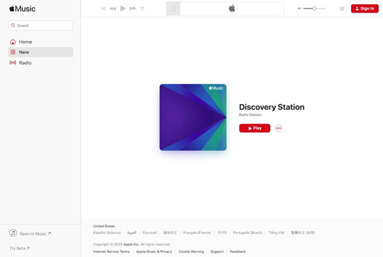 apple music web discovery station