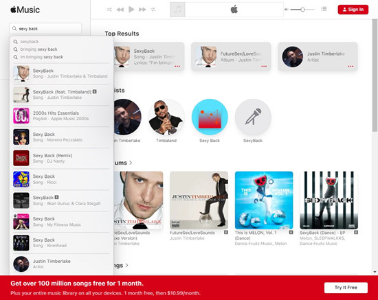 apple music web search song name lyrics