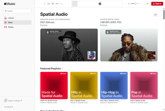 apple music web spatial audio