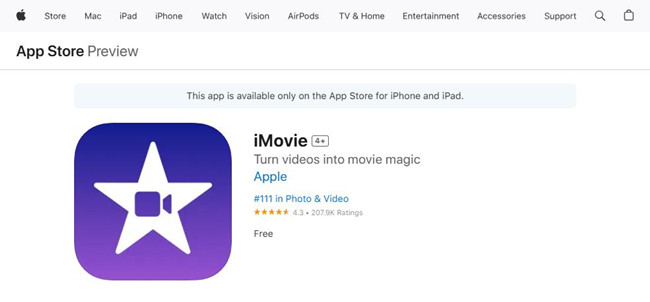apple store imovie