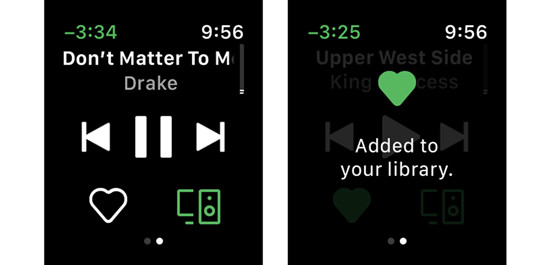 apple watch add spotify music to library