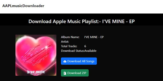 applmusicdownloader bulk download button