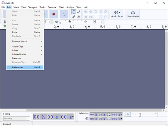 audacity edit preferences