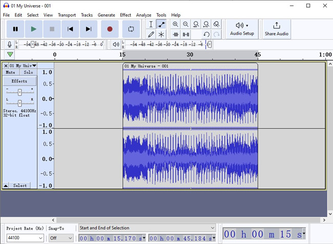 audacity envelop tool make louder