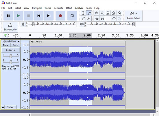 audacity envelop tool