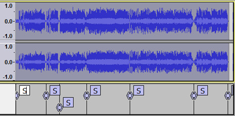 audacity slience finder s label