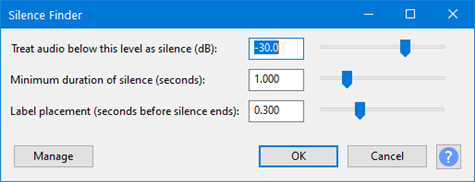 audacity slience finder