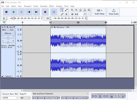 audacity trim audio