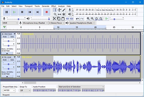 rip music from amazon music by using audacity