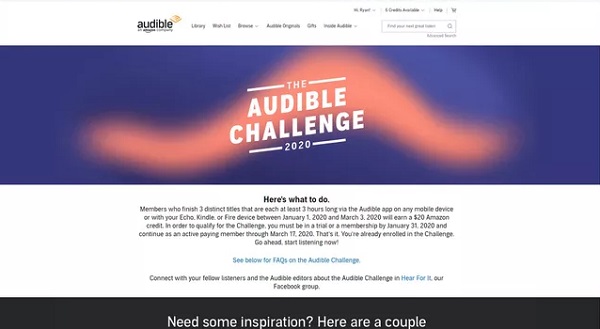audible challenge
