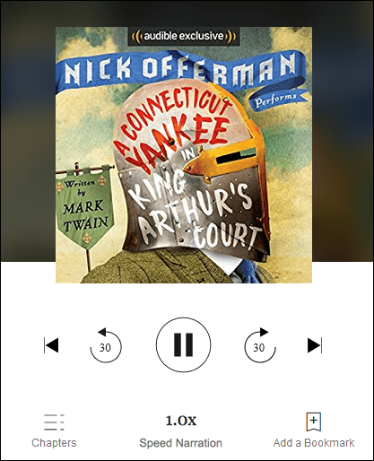 audible cloud player screen
