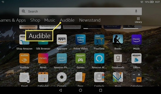 audible on fire hd