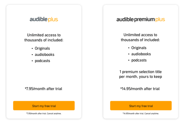 audible plans