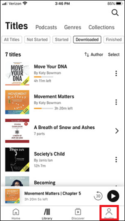 refresh audible library on ios