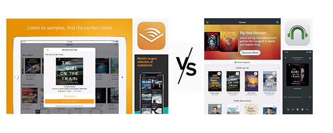  audible vs nook