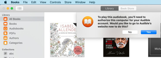 authorize mac to audible