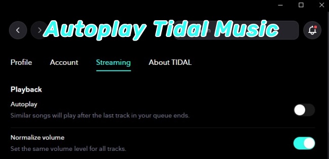 autoplay tidal music