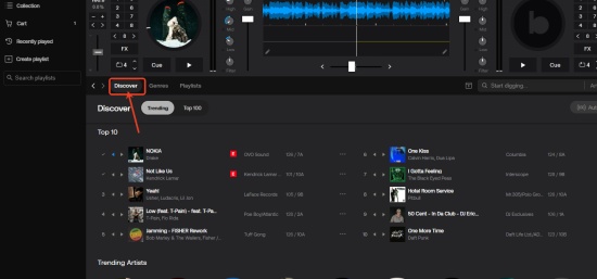 beatsource click discover