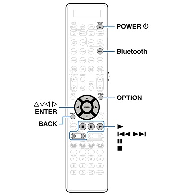 bluetooth button on marantz remote