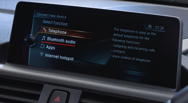 bmw bluetooth audio option