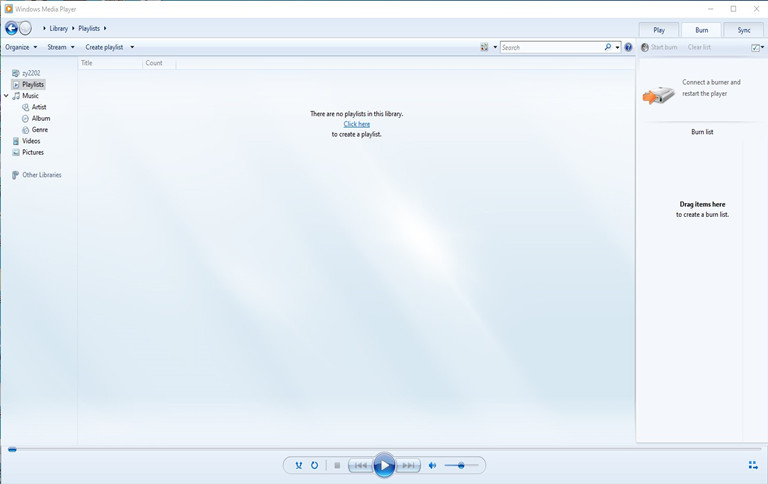 how to burn Amazon Music to CD with WIndows Meida Player
