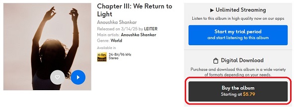 buy qobuz album