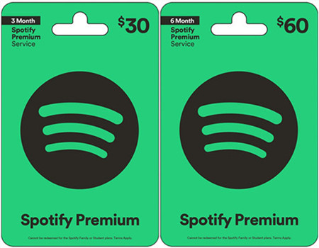 Spotify discount redeem card