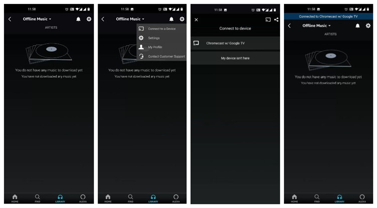 Chromecast amazon music iphone hotsell