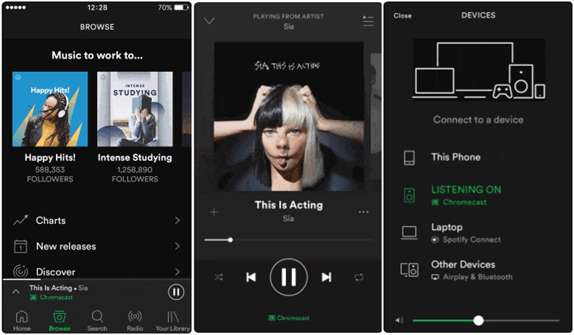 cast spotify to chromecast 1