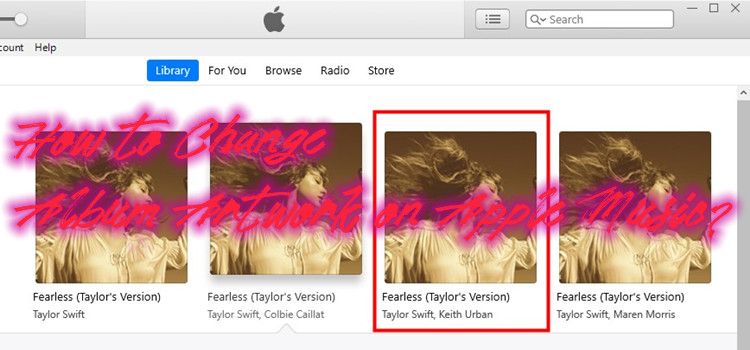 how to change album artwork on Apple Music
