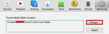 change itunes media folder location