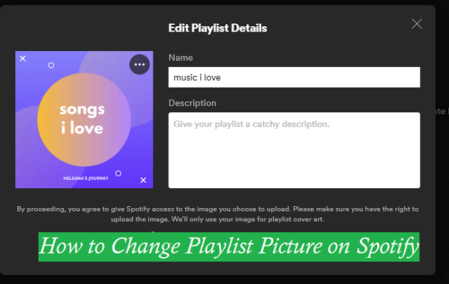 change spotify playlist picture