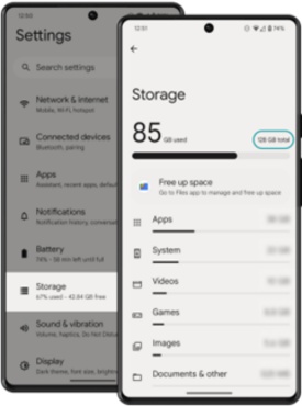 check device storage android