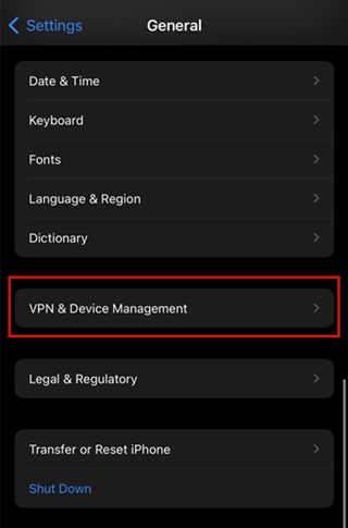 check vpn on iphone