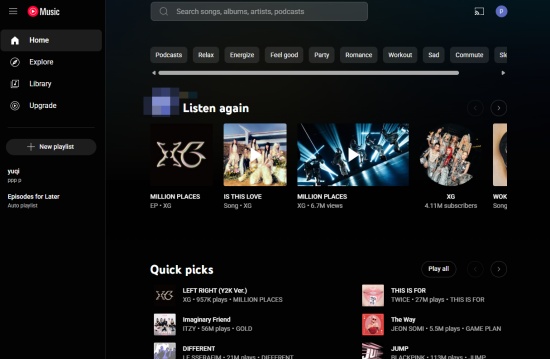 check youtube music stats via youtube music