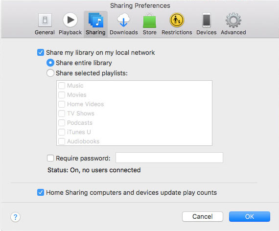 choose itunes media files