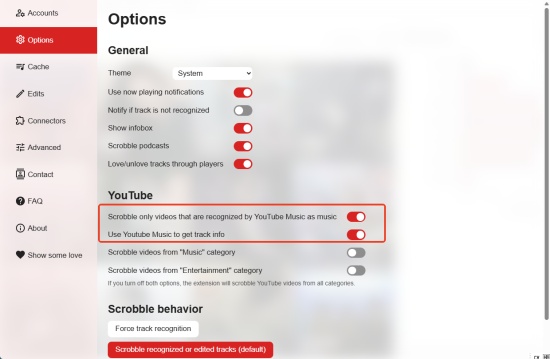 choose youtube music as source