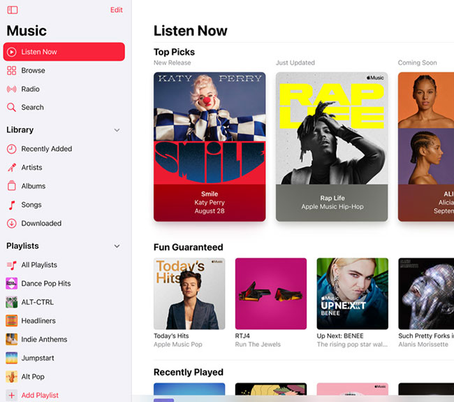choosing music on apple music