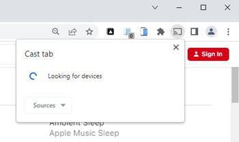 chrome cast tab devices list