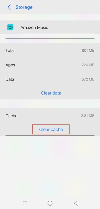 clear amazon music caches android