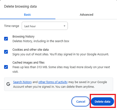 clear audible cache in browser