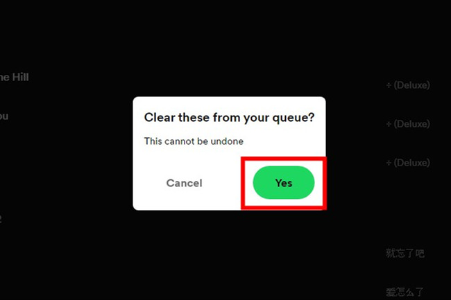 clear queue notification