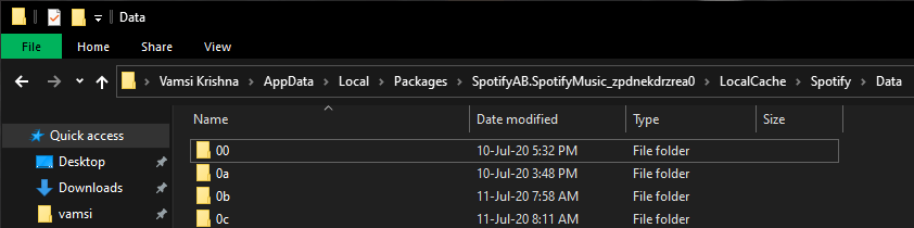 clear spotify cache location windows