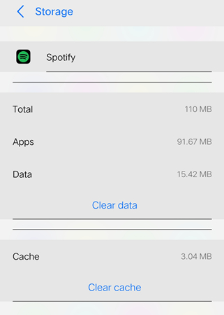 clear spotify data android
