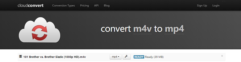convert m4v to mp4 online with cloudconvert