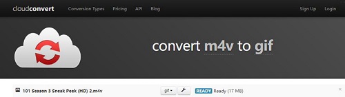 convert m4v to gif with cloudconvert